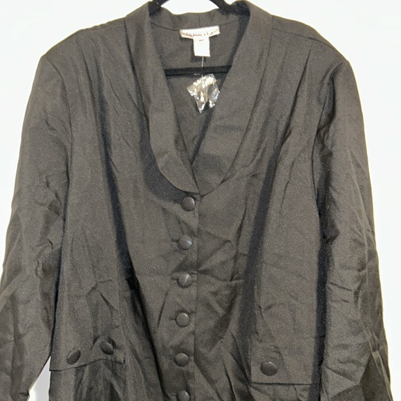 Roaman’s Black Button Down Dress Jacket Size 32W - Picture 3 of 7